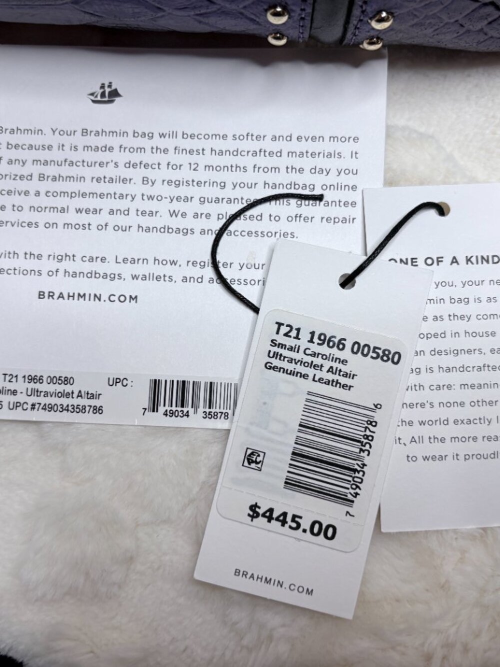 Brahmin Small Caroline Ultraviolet - Picture 9 of 9